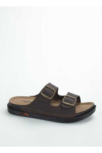 EMAX AYAKKABI HER ADIMDA MUTLULUK Men's Double Buckle Daily Slippers Orthoped...