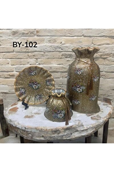 konak alışveriş By.102-Decorative Vase 3-Piece Ceramic