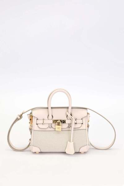 Levidor White Lock Detail Handbag