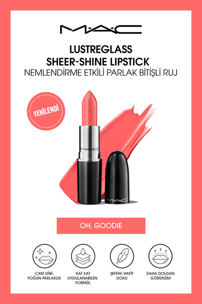 M.A.C Lustreglass Sheer-Shine Lipstick - Nemlendirme Etkili Parlak Bitişli Ru...
