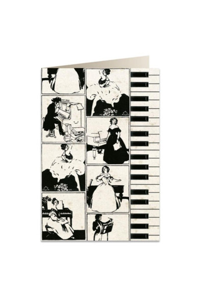 Tassotti Card felicitare / karnet Pianino, cu plic, hartie 200 g/m², decorati...