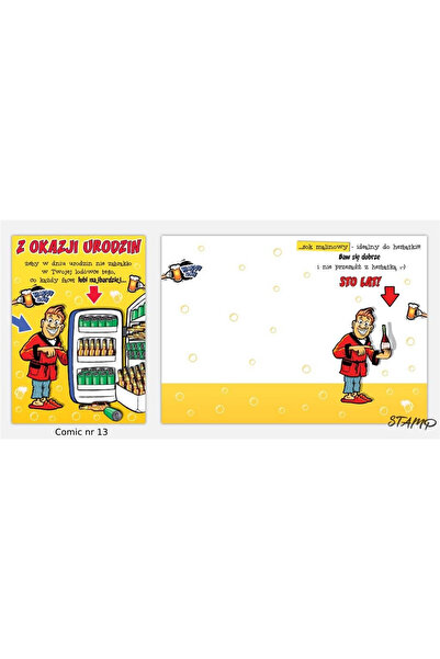 STAMP Felicitare aniversara B6, cu plic, format 128×185 mm, multicolor