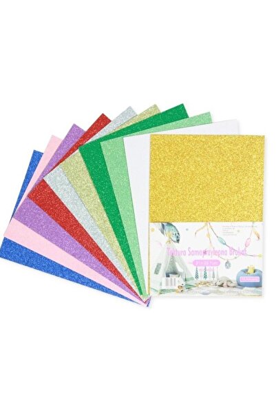 PENWORD Set 10 Hartii autoadezive, PENWORD, Carton, Sclipici, 218 x 305 mm, M...