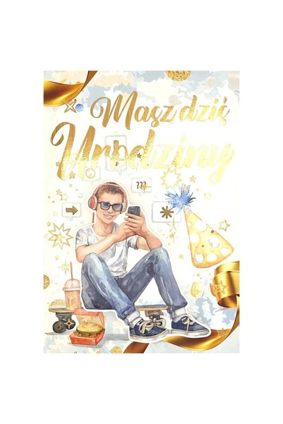 Yeku Felicitare 3K cu autocolant multicolor 13.3x18.5cm