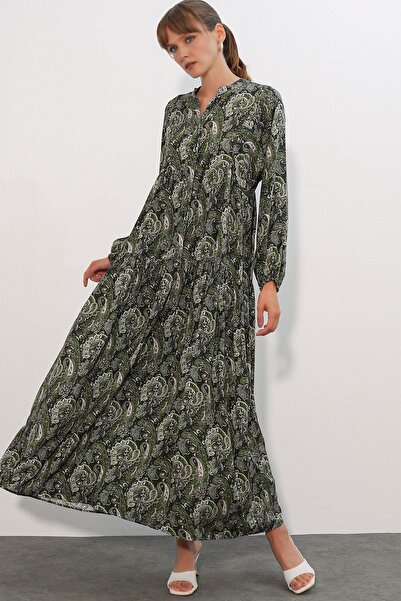 Hiccup Bdart Patterned V-Neck Maxi Dress