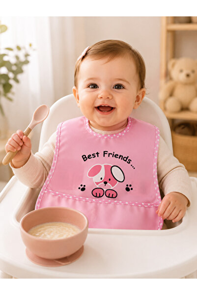 imajbebe Waterproof Baby Feeding Bib Stain-Resistant Washable Baby Feeding Bib