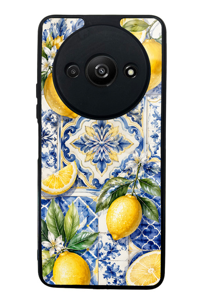 Spoyi Xiaomi Redmi A3 Glossy Phone Case with Mediterranean Lemon Royale Design