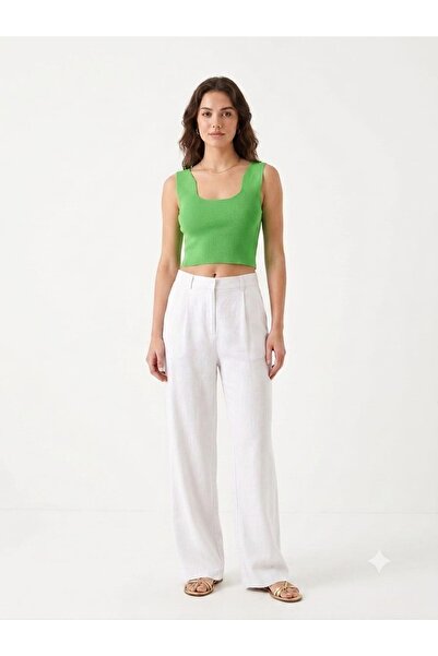 onno style women Sleeveless Strappy Square Neck Women's Knitted Blouse