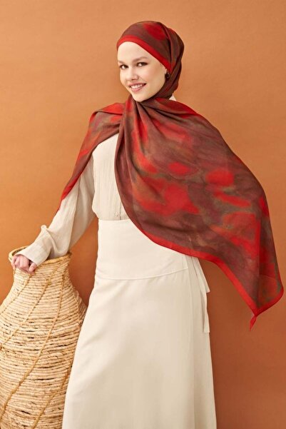 Silk Home Riva Shawl Tencel Cloud Red