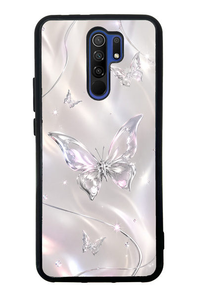 Spoyi Xiaomi Redmi 9 Crystal Whisper Butterfly Design Glossy Phone Case