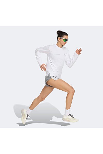 adidas Adizero Archive Kadın Gri Koşu Şortu (KT4854)