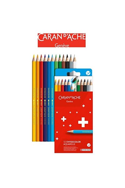 OEM Set 12 creioane colorate, Carandache, Lemn, Multicolor