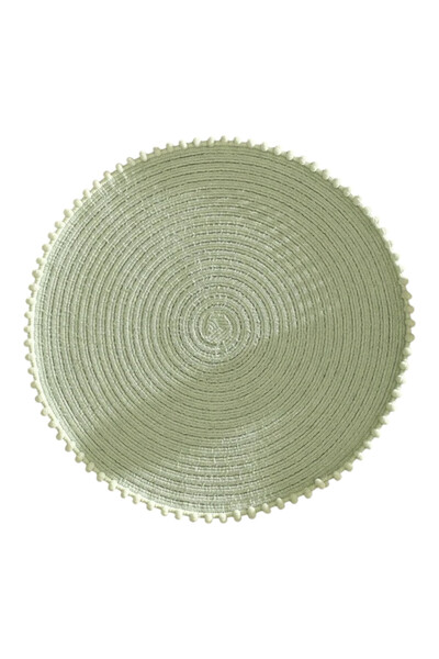 OEM Suport pentru tacamuri verde, napron rotund impletit, 38 cm diametru