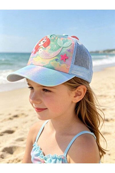 Five Dream House Kids Mermaid Iridescent Baseball Cap 6-12 Years Old UV Prote...