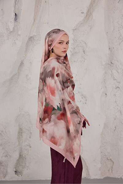 Mira İpek Sunshine Series Patterned Cotton Soft Shawl Women's Colorful Shawl