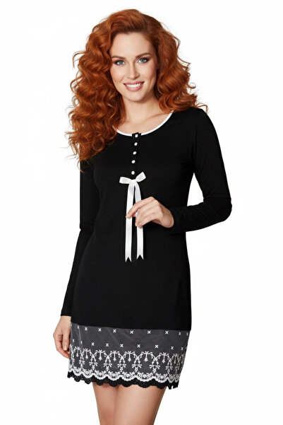 ALFA AKSESUAR 03 Şahinler women's zakkum lace nightgown 21809