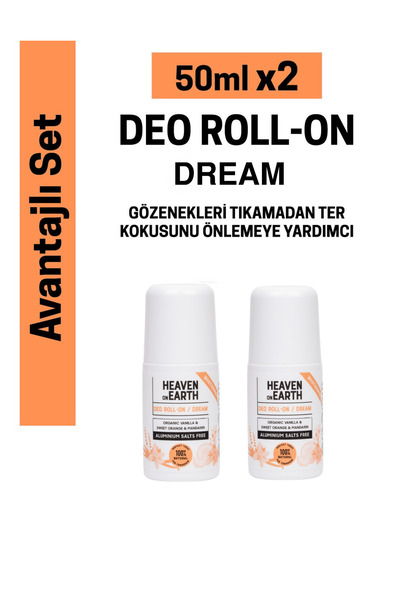 Heaven on Earth 2'li avantajlı set %100 Doğal Organik Beyazlatıcı Vanilyalı R...