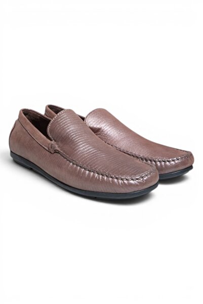 GENIO Mink Flocked Print Mink Color Laceless Men's Shoes