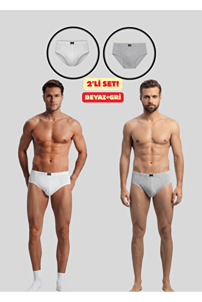 NACAR STORE Ανδρικό Σετ 2 τεμαχίων Σλιπ από χτενισμένο βαμβάκι Lycra