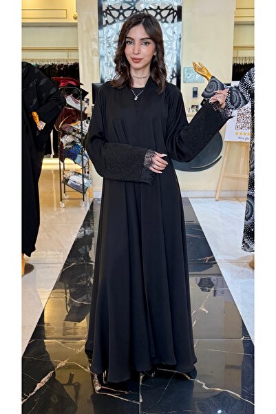 almasa alswda Abaya Kluwesh Fuschia Wrap Style Suitable for All Seasons