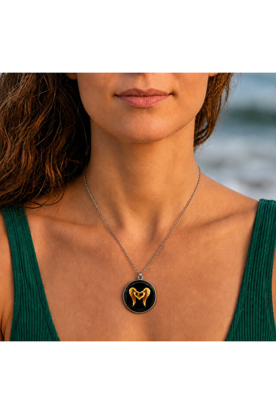 Oxolux, Lavinia Colier Mystic Love, in cutie cadou, design contrastant, bijut...