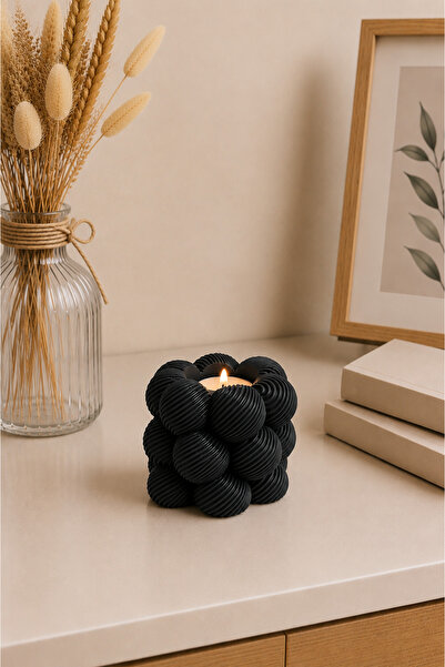 3D BASKI EVRENİ Dağ Teknoloji Bubble 3D Baskı Dekoratif Mumluk | Tealight Mum...