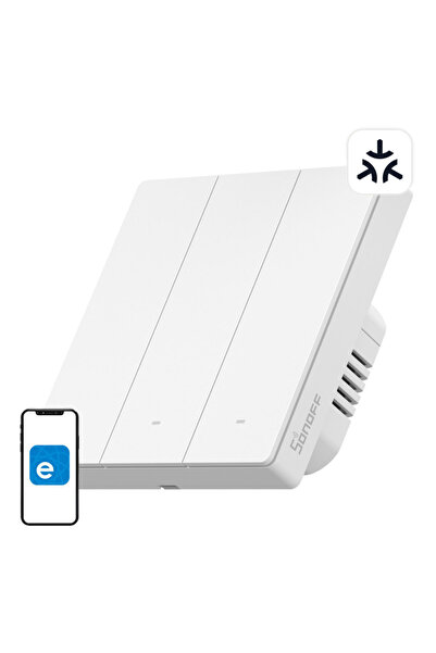 Sonoff M5-3C-86W Comutator Wi-Fi cu 3 canale pentru automatizarea locuinței M...