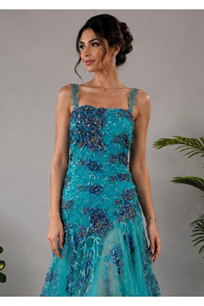 ASIAN Fadilatina Dress Luxury Evening Gown Made of Soft Tulle Fabric Availabl...