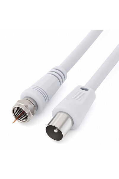 BK Teknoloji 1.2 Metre F Tipi Erkek Konnektörlü RF Erkek (IEC) TV Anten Kablo...