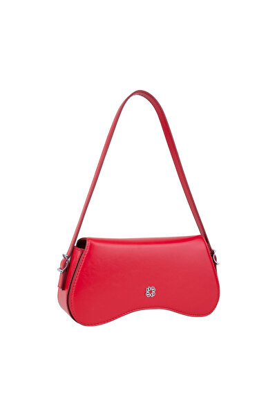 dukidasoturkiye Duki Daso Women's Red Asymmetrical Baguette Handbag |   Summe...