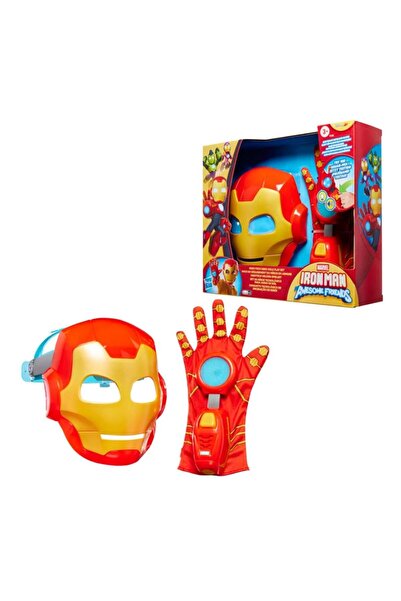 Marvel Iron Man ve Süper Takım Süper Kahraman Maskesi ve Eldiven Seti G1256 O...