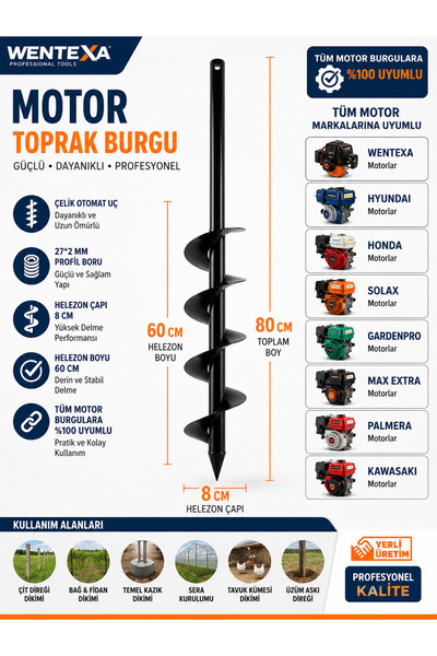 ercgzl Wentexa motor burgu ucu