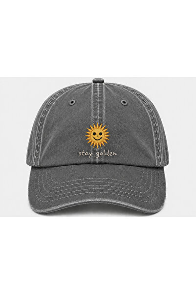 WeavedCo Stay Golden Keep the Sparkle Vintage Washed Hat (Not Printed, Embroi...