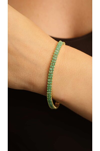 Jerie Colorful Zircon Stone Baguette Waterway Bracelet