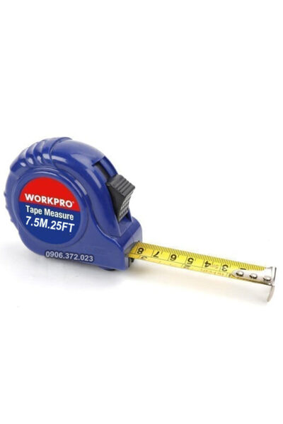 Workpro 7.5M x 25mm Dual Scale Tape Measure â€“ Metric & Inch Impact Resistan...