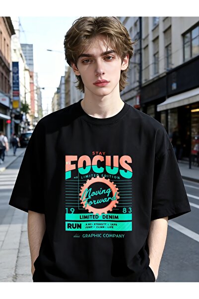 212Wear تيشيرتات رجالية من 1983 Focus Moving Forward للربيع والصيف برقبة دائر...