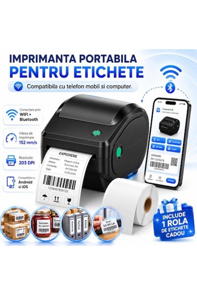 Excitat Μίνι θερμικός εκτυπωτής, Excitat ® Φορητό, WiFi, Bluetooth, USB, Εκτυ...