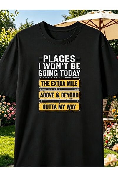 En22 تي شيرت رجالي A Place I Won't Go Today Beyond Limit كاجوال 2026 صيفي بأك...