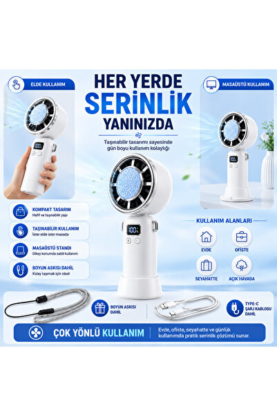 Bychie Okmore AY11 El tipi mini Fan- Beyaz