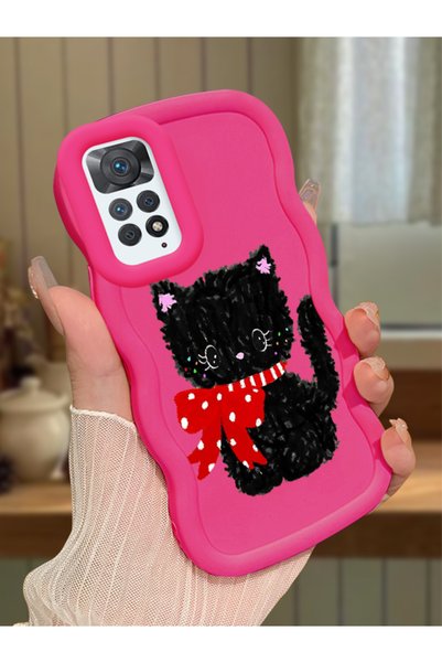 Hontinga Redmi Note 11 Pro 4g Compatible Case Camera Protector Red Silicone C...