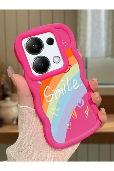 Hontinga Redmi Note 13 Pro 4g Compatible Case Camera Protector Red Silicone C...