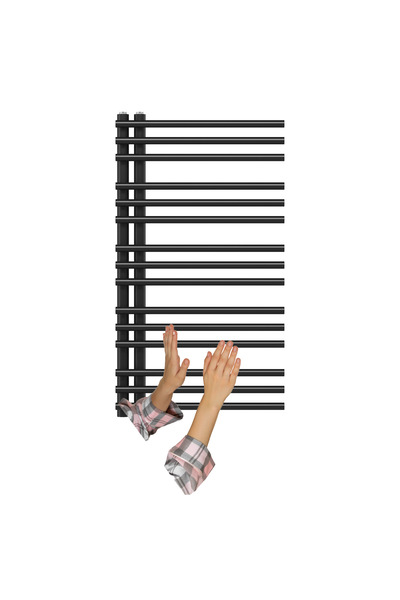 Granitan Radiator Baie Milo, Electric, 50x90 cm, 400 W, Negru