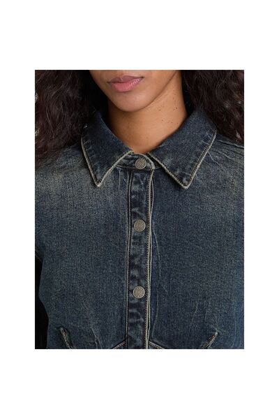Guess Jeans Cămașă de blugi pentru femei W5BH47D4ON3 Bleumarin