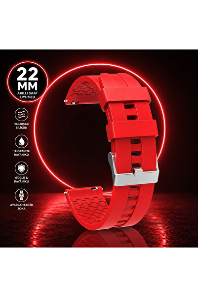 TechTrove Gear S3 Frontier Uyumlu 22mm Spor Silikon Kordon