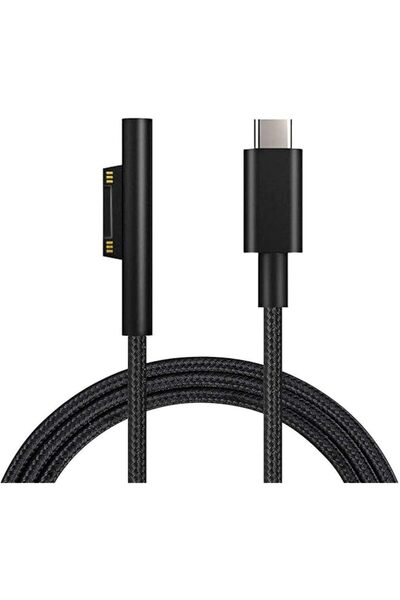 Generic كابل شحن Surface Connect إلى USB C مجدول من النايلون بطول 1.8 متر، مت...