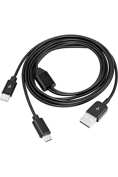Generic كابل شحن USB Y-شكل 2 في 1، موصل USB A إلى Type C وMicro USB، كابل مزد...