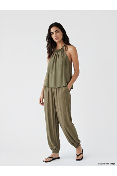 LC Waikiki Pantaloni jogger de damă cu talie elastică