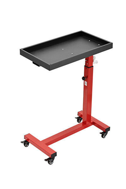 Lawazim Steel Tool Cart 70.5x40x97cm Adjustable Height, with Deep Tray and Wh...