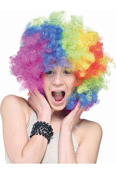Godan Peruca afro, Rainbow, 30 cm, Multicolor