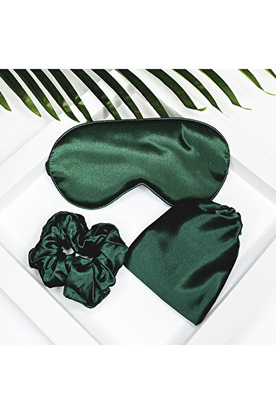 YEYE Made In Nature Set de pijamale din satin cu bentiță, bandă elastică și s...
